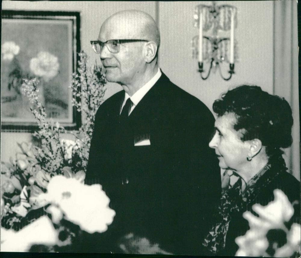 Vintage photo of President Urho Kekkonen with his wife Sylvi Uino