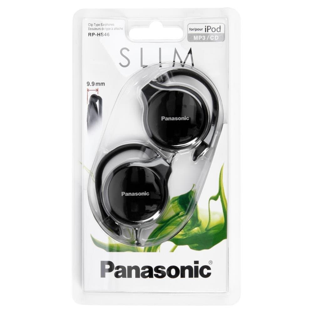 Rp-hs46e-k Slim Clip On Earphone - Black
