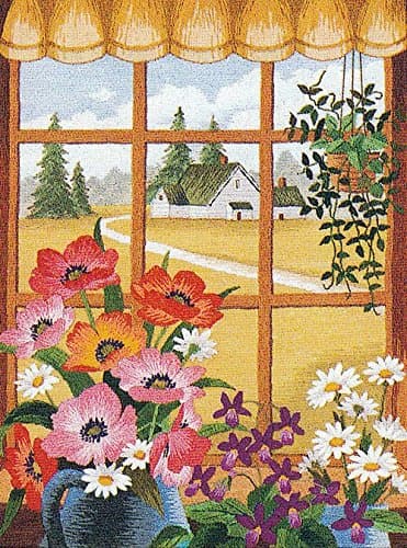 Tokyo Bunka Shishu 174 Flower Window Japanese Punch Embroidery Kit