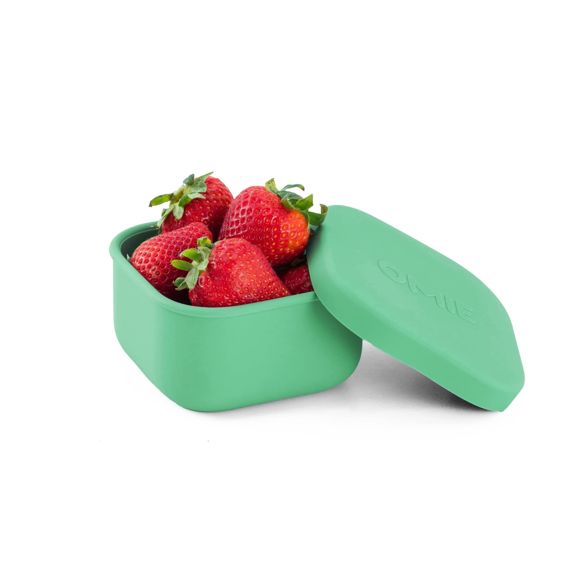 OmieBox Silicone Leakproof Snack Containers To Go, Food Storage Containers with Lid, School Lunch Bento Container - BPA Free, Airtight, Dishwasher and Freezer Safe, Oven Safe - 9.4 ounces Green
