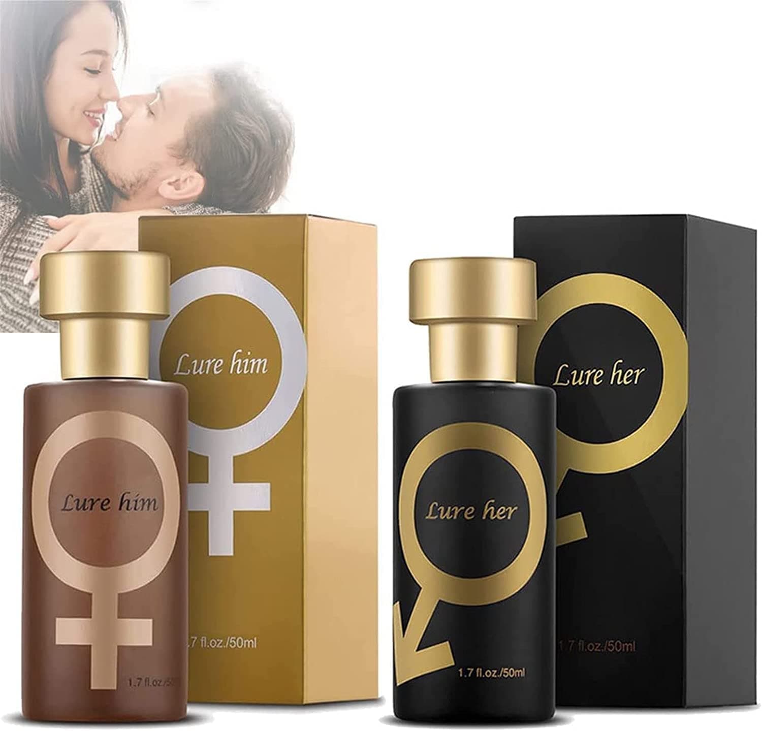Golden Lure Pheromone Perfume, Pheromone Perfume Spray for Women to Attract Men,Romantic Pheromone Glitter Perfume,Lure Her Perfume for Men,Long Lasting Pheromone Perfume (Mixed)