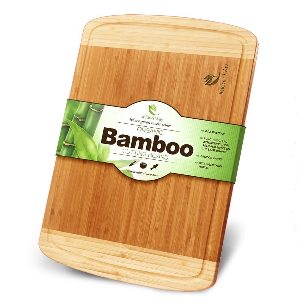 Small Bamboo Wood Cutting Board With Juice Grooves Best For Chopping Bread, Meat, and Cheese. Small (12 X 9) You Will Love How This Midori Way Decorative Buffet Tray Looks On Your Kitchen Counter.