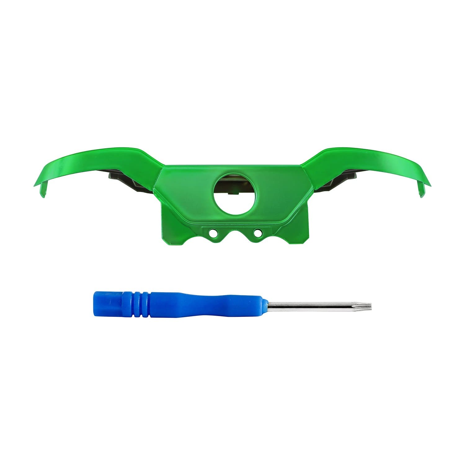 E-WOR Chrome LB RB Bumpers Triggers & Middle Parts Replacement LBRB with T8 Tools for Xbox One Elite & Xbox One Controllers with 3.5mm Jack Version- Green…