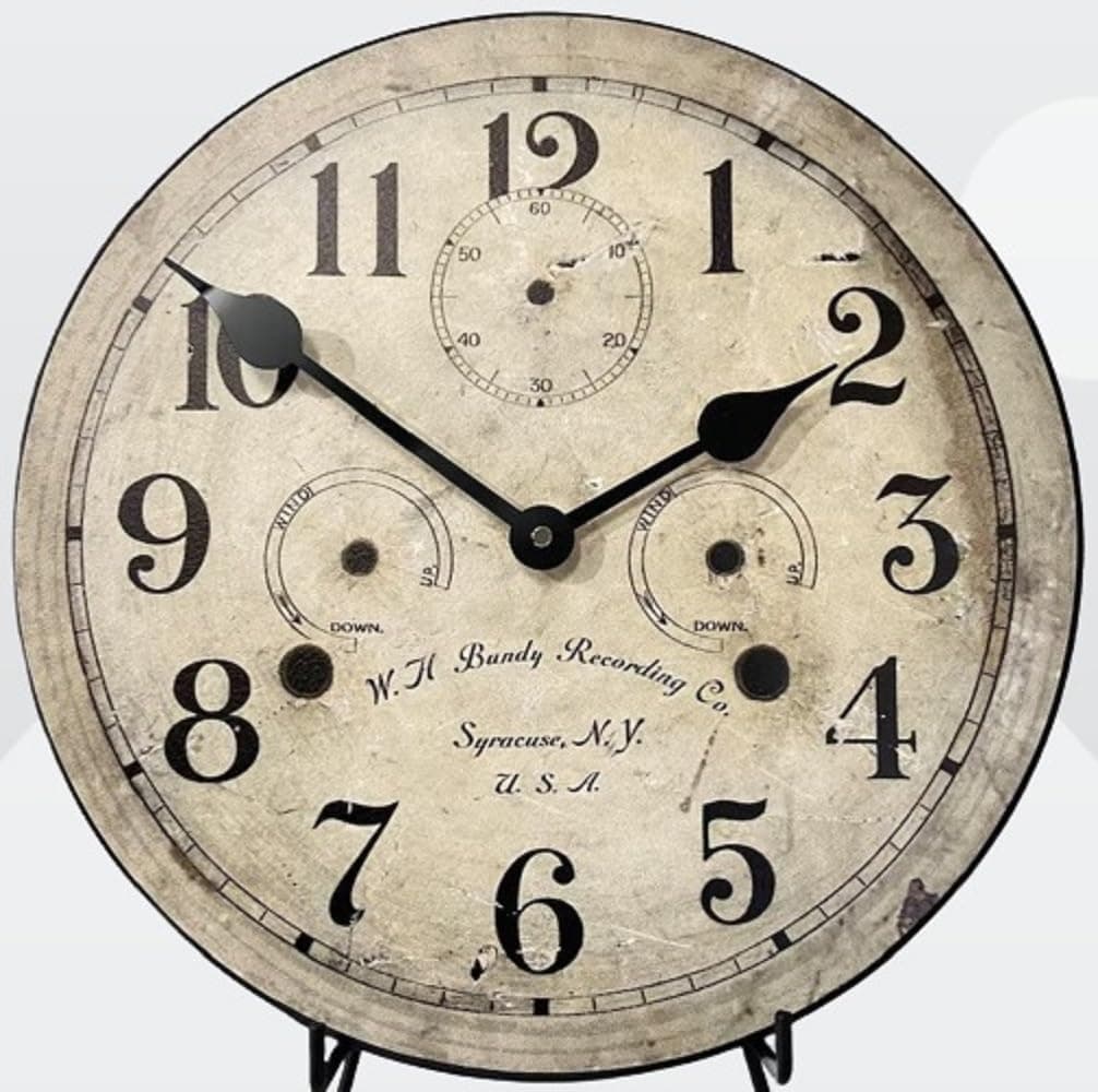 Bundy Wall Clock | Ultra Quiet Quartz Mechanism | Hand Made in USA Beautiful Crisp Lasting Color | Comes in 8 Sizes | 36 Inch