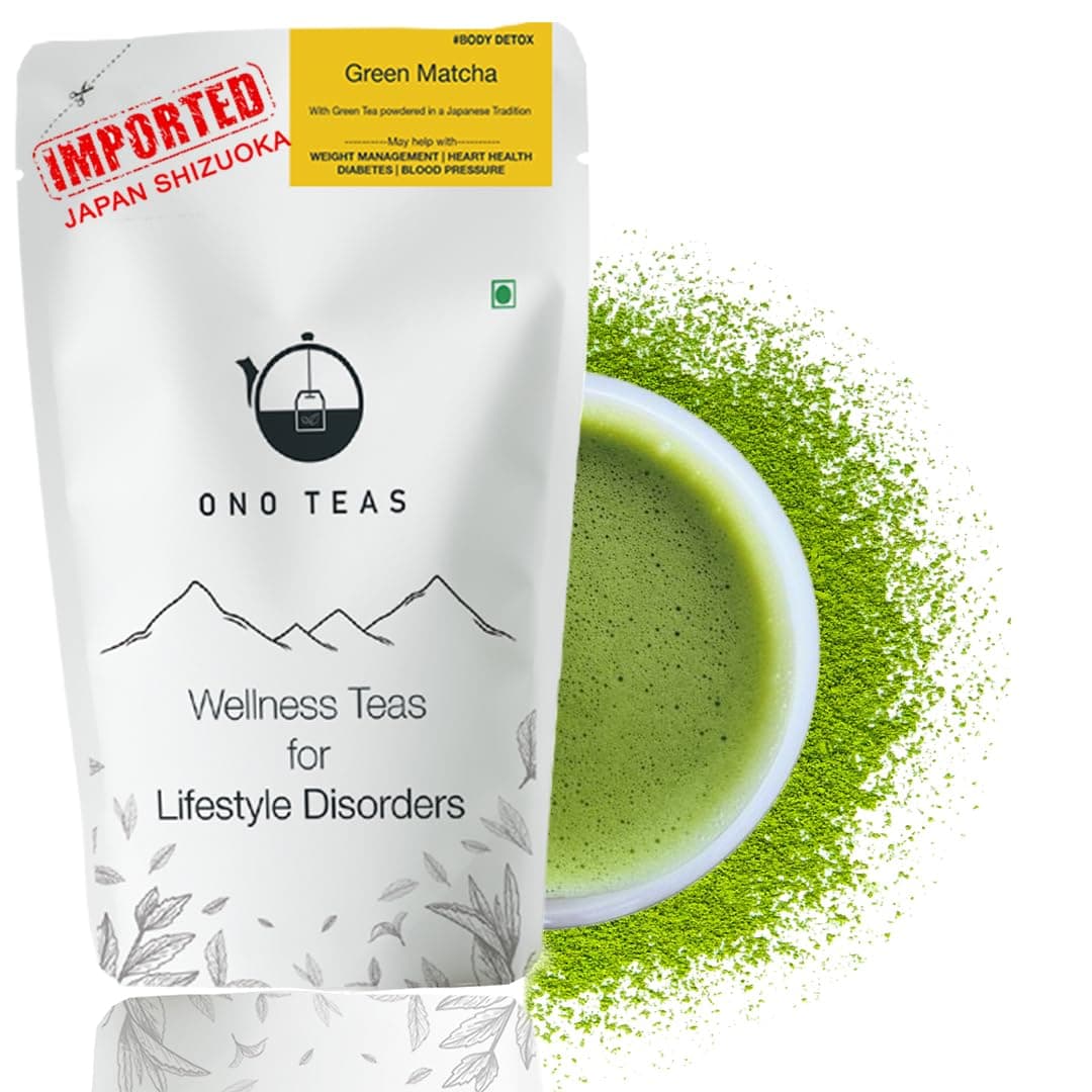 Ono Teas Japanese Matcha Green Tea Powder, 50g | 100% Pure Culinary Grade Matcha Tea | Sourced from Shizuoka, Japan | High in Antioxidants | Best for Lattes, Smoothies and Baking