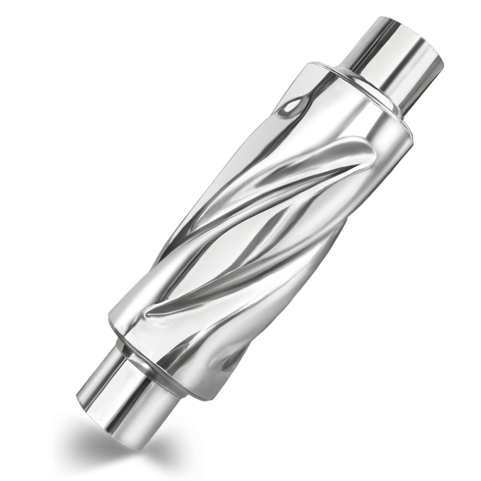 Glasspack 2.5 Inch Muffler Exhaust Pipe, Universal Performance Resonator Dual Loud Exhaust Tip 2.5 Inch Inlet for Trucks Car