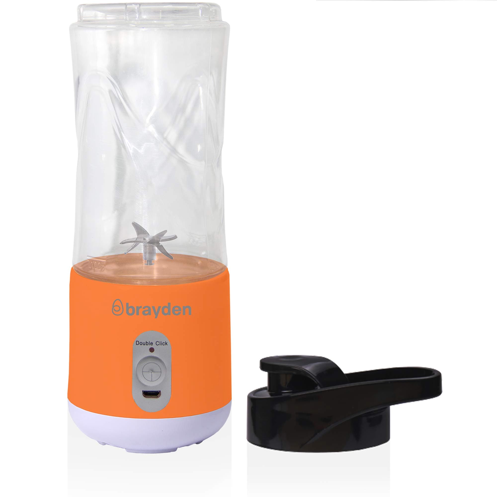 Brayden Fito Atom Mixer Grinder with 400ml Tritan Jar (Black Grey Orange)