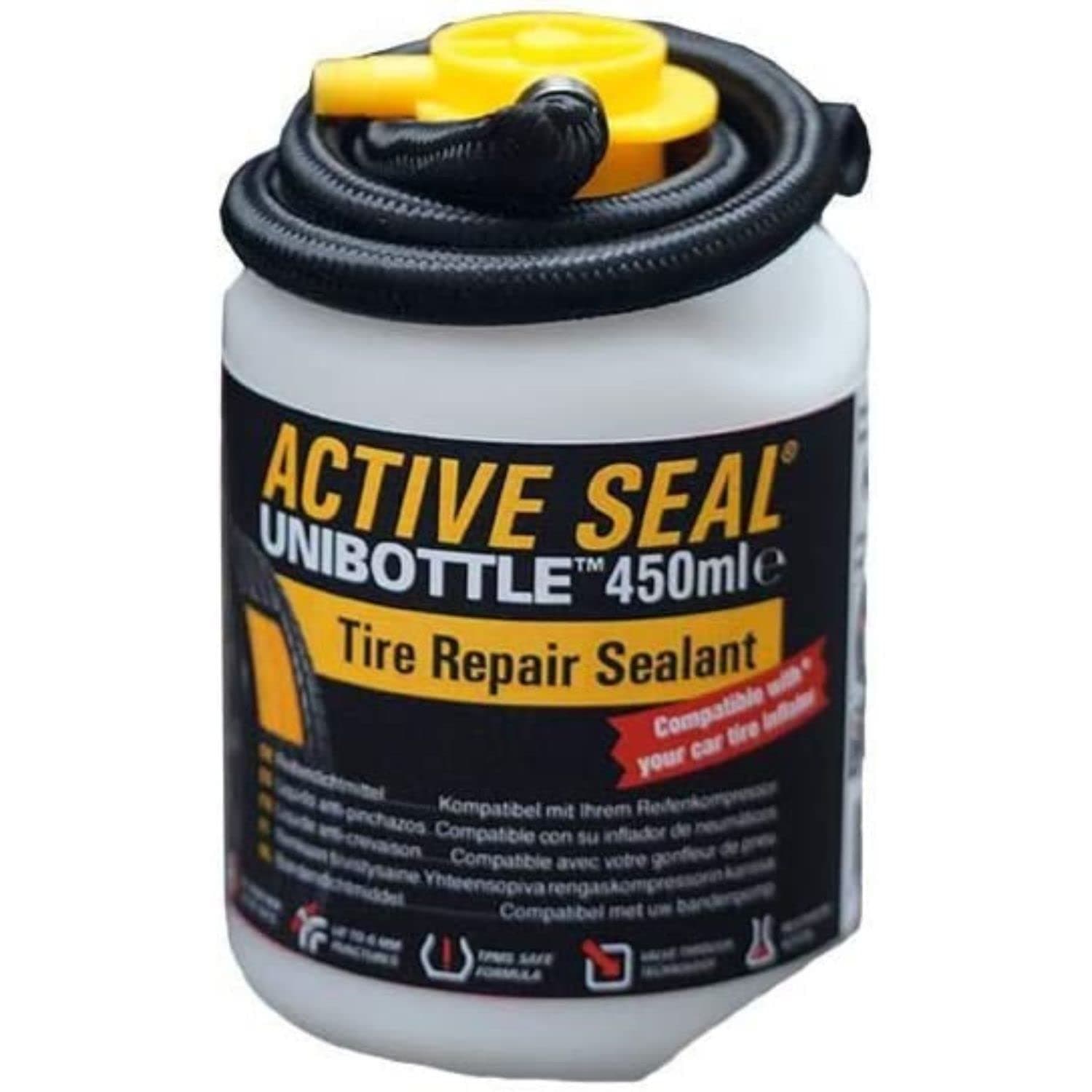 Tire Repair Sealant 450ml UNIBOTTLE - Tire Repair Sealant Can Be Used with Any Compressor