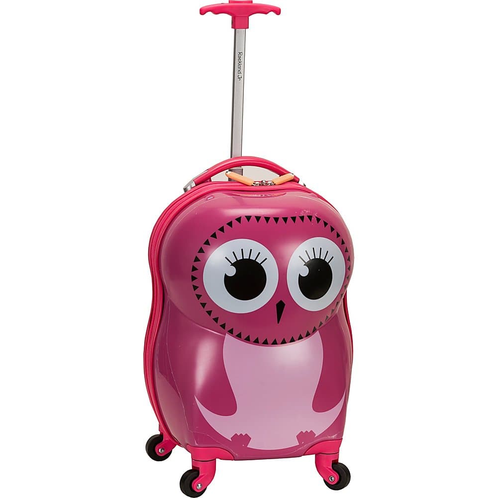 Rockland Kids Jr First Hardside Spinner Luggage, Owl, Carry-On 19-Inch, Rockland Jr. Kids' My First Hardside Spinner Luggage