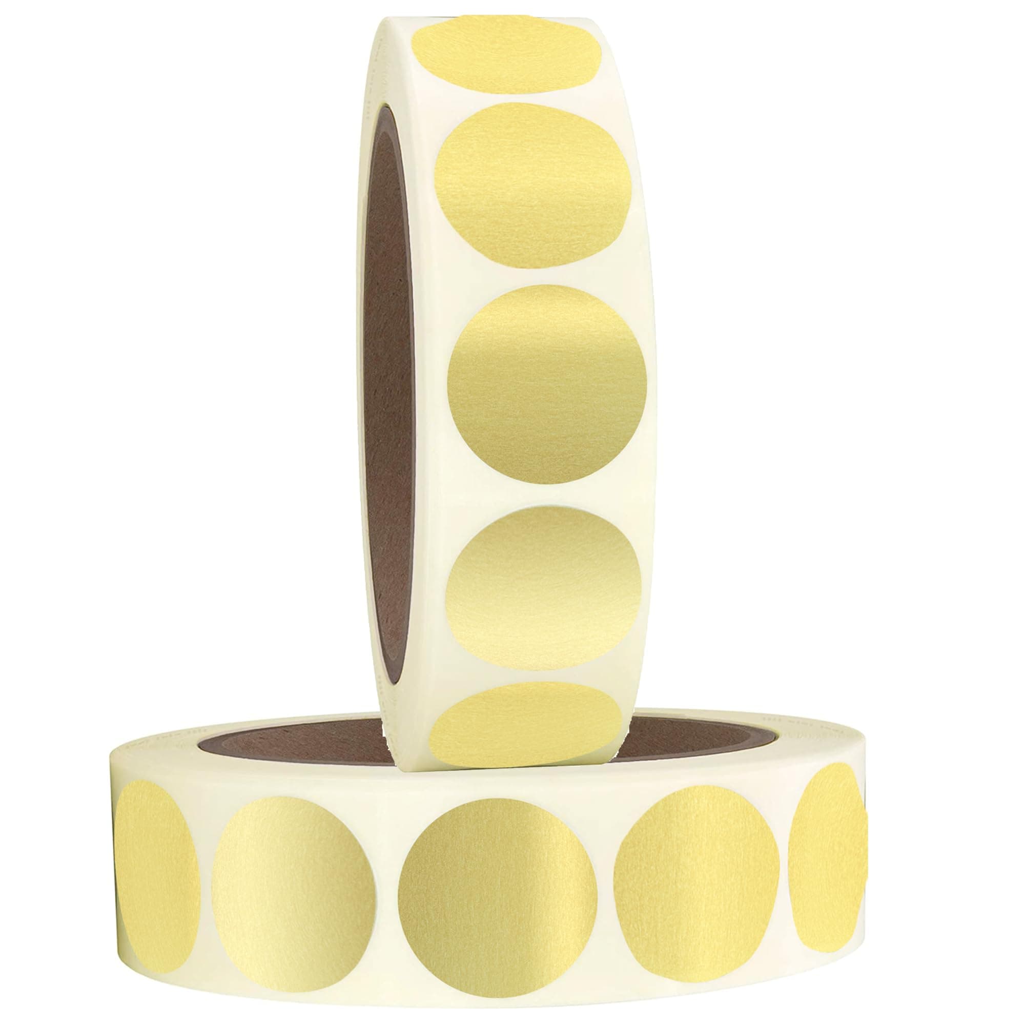 Performore Gold Circle Stickers - 1 Inch Round Labels - Metallic Gold Dots - Sticker for Envelopes - Gold Envelope Seals - 1000 Stickers per Roll
