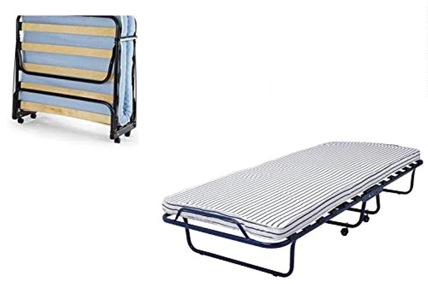 Roll Away Bed with Castors (80 x 190cm, Multicolor)