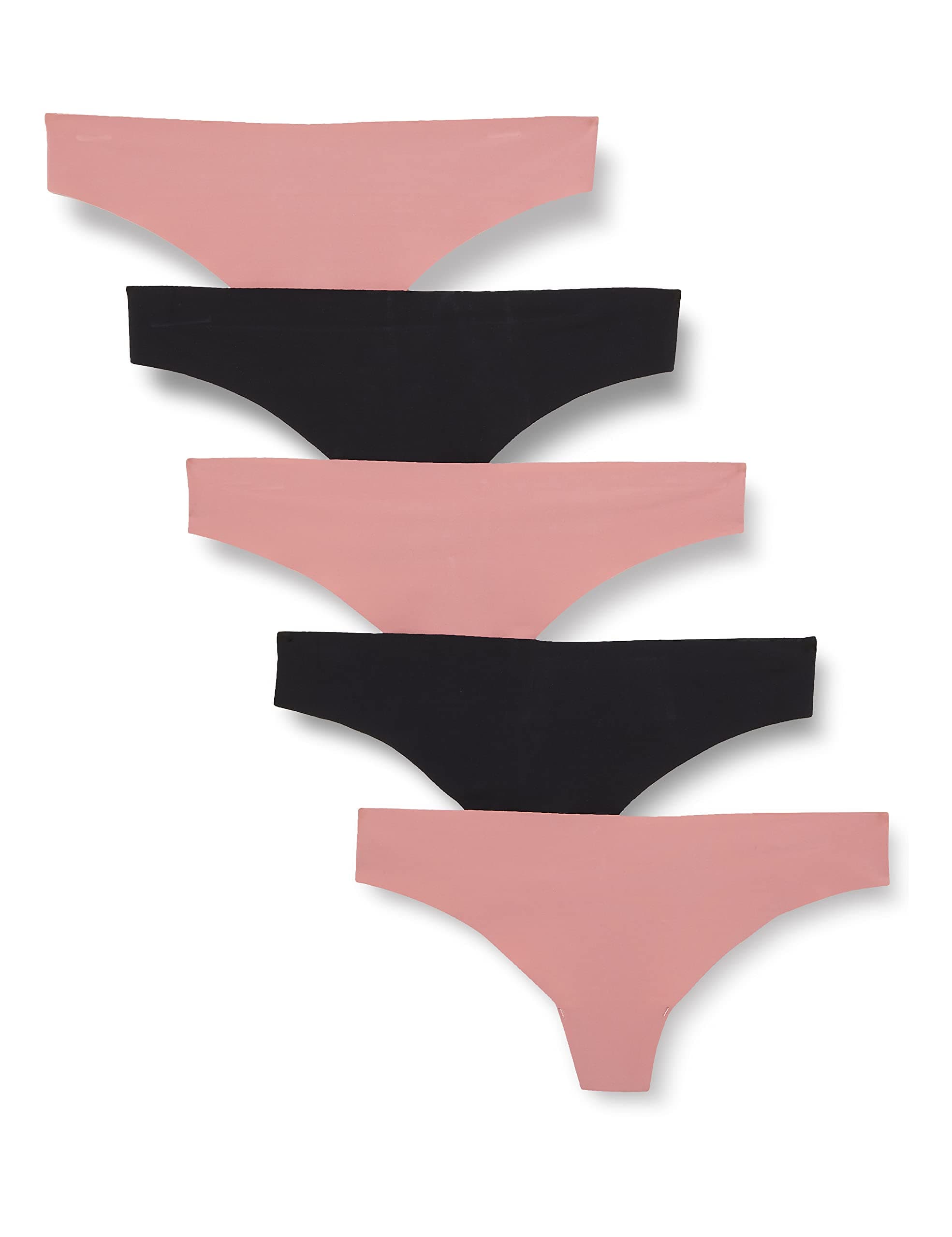 Iris & Lilly Women's Seamless Thong Underwear, Pack of 5