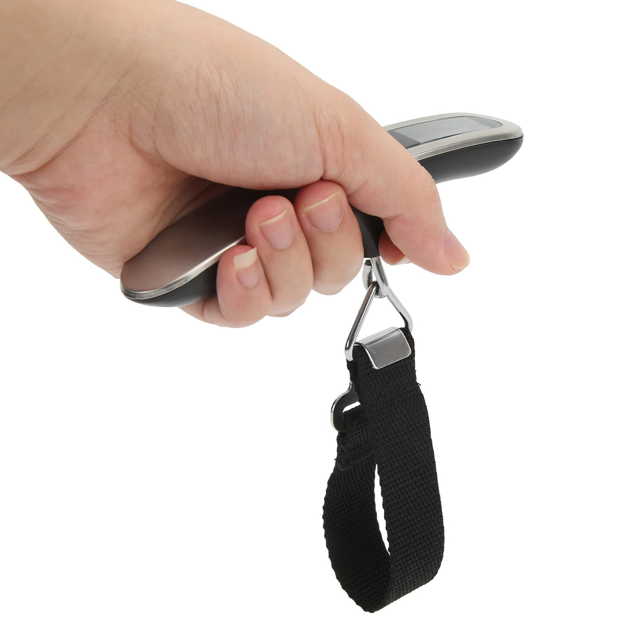 plastificDigital Luggage Scale, Travel Weight Scale, Hanging Baggage Scale with Backlit LCD Display, Portable Suitcase Weighing Scale with Hook, 110lb/50kg Capacity