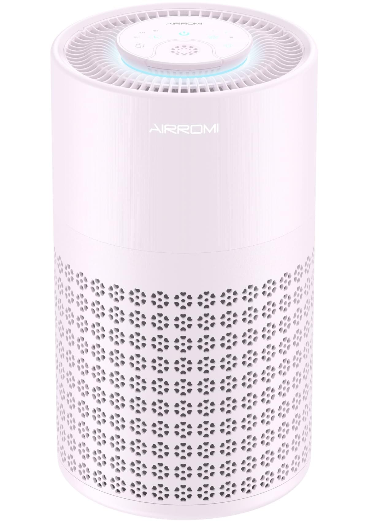 AIRROMI Air Purifier for Bedroom with True H13 HEPA 3-in-1 Filters, Pet Air Purifiers for Home Cat Pee Smell, Covers Up to 990 Ft², Quiet 360° intake Air Cleaner for Allergies Dust Smoke Odor Purple