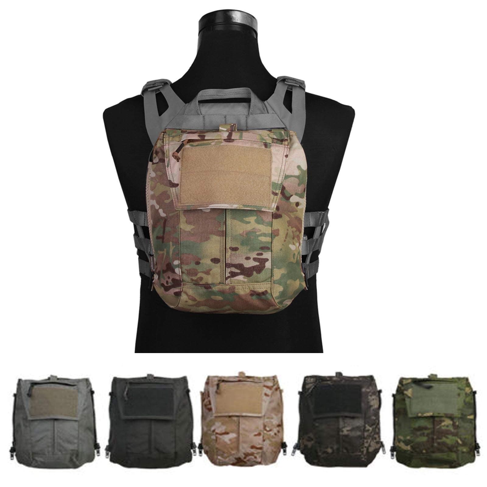 Tactical Pouch Zip-ON Panel for Vest Plate Carrier AVS JPC2.0 CPC Gear (Black)