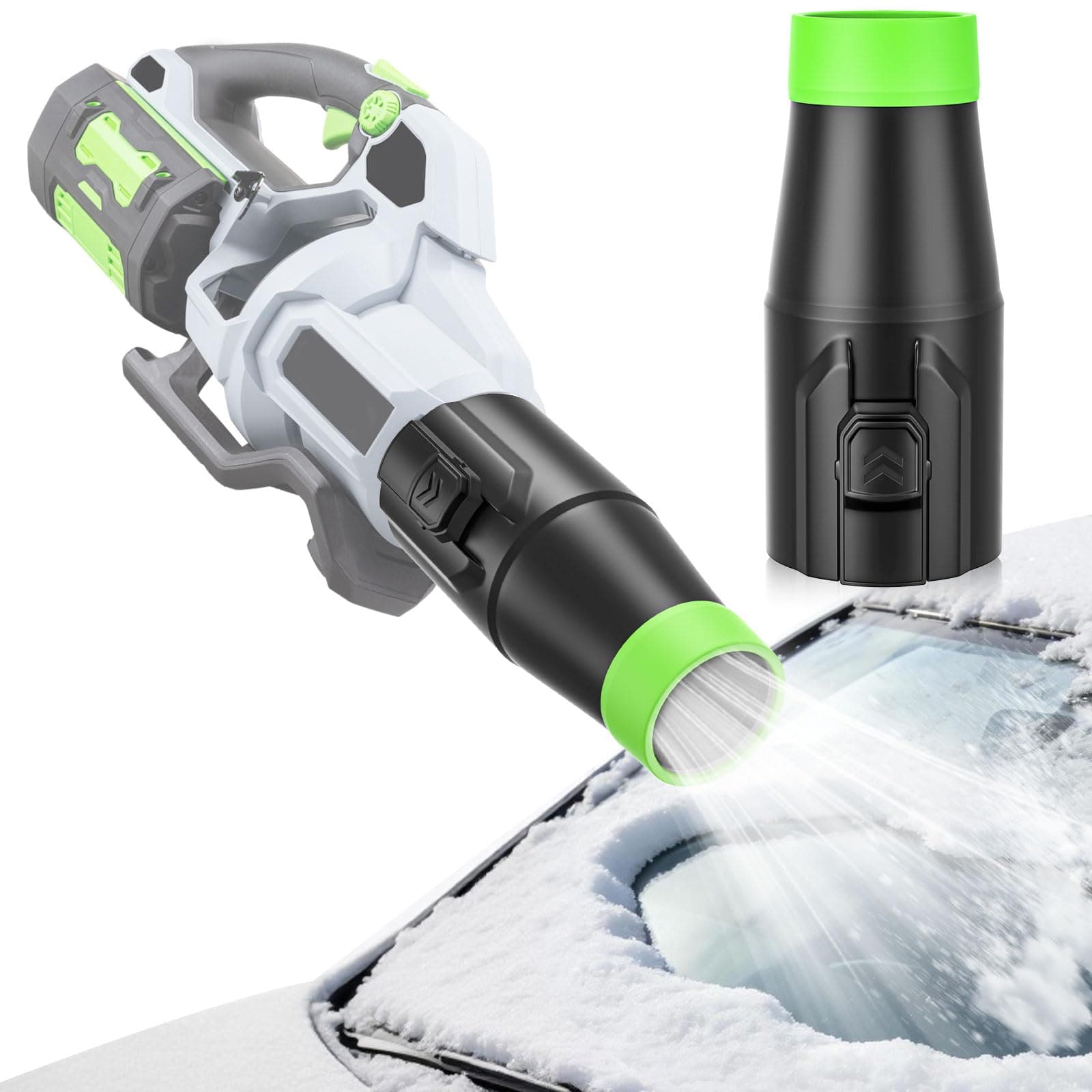 Car Drying Nozzle Compatible for EGO Leaf Blower 530 575 580 615 650 765 670 Models - Leaf Blower Nozzle for Drying Car Scratch Protection, Concentrated Airflow for Removing Packed Snow & Wet Leaves