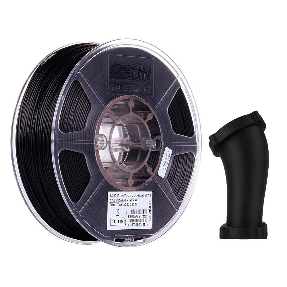 eSUN Carbon Fiber Filled Nylon Filament 1.75mm PA CF 3D Printer Filament 1KG Spool for 3D Printers, Natural