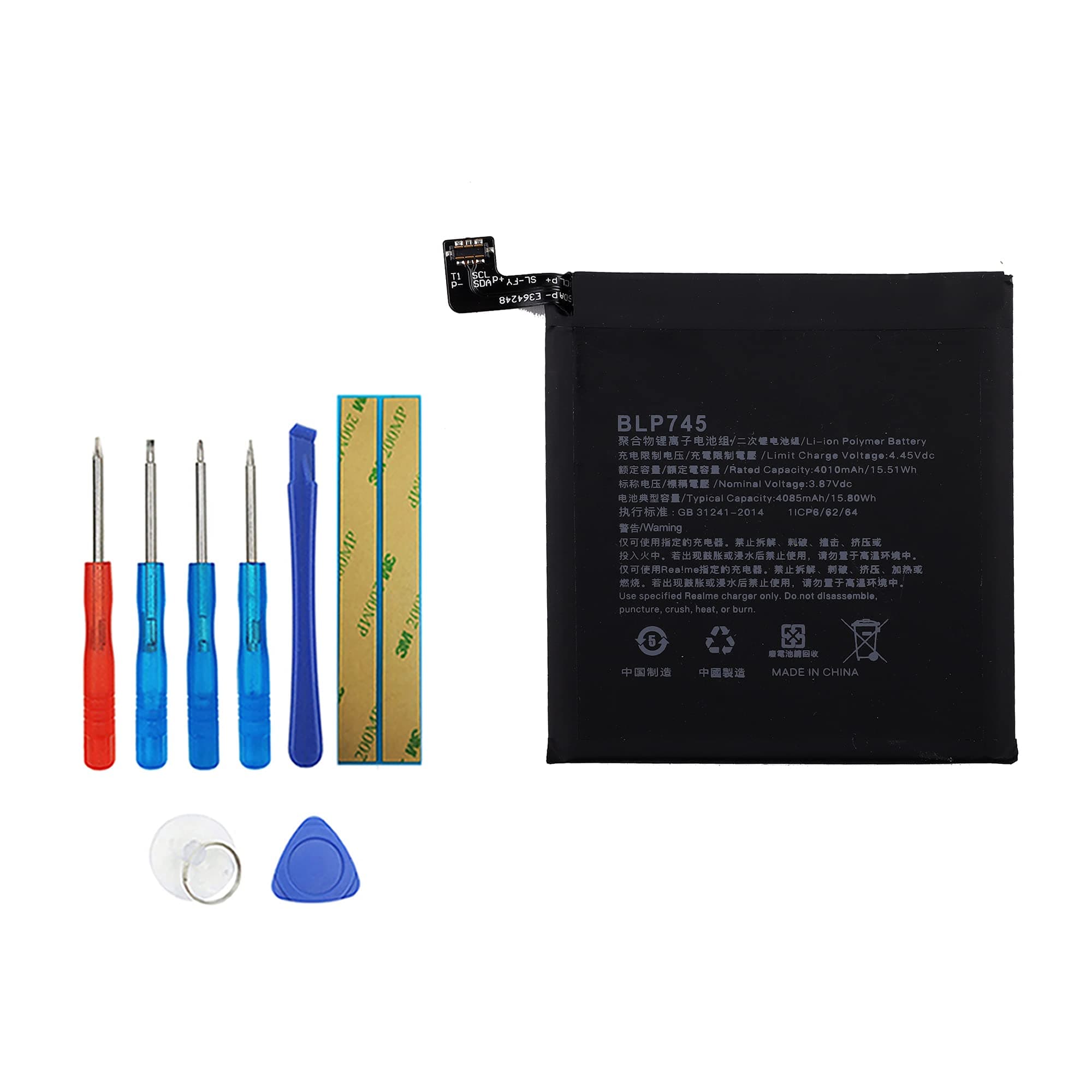 BLP745 Replacement Battery Compatible with ONEPLUS 7T PRO HD1911, HD1913, HD1910 with Toolkit