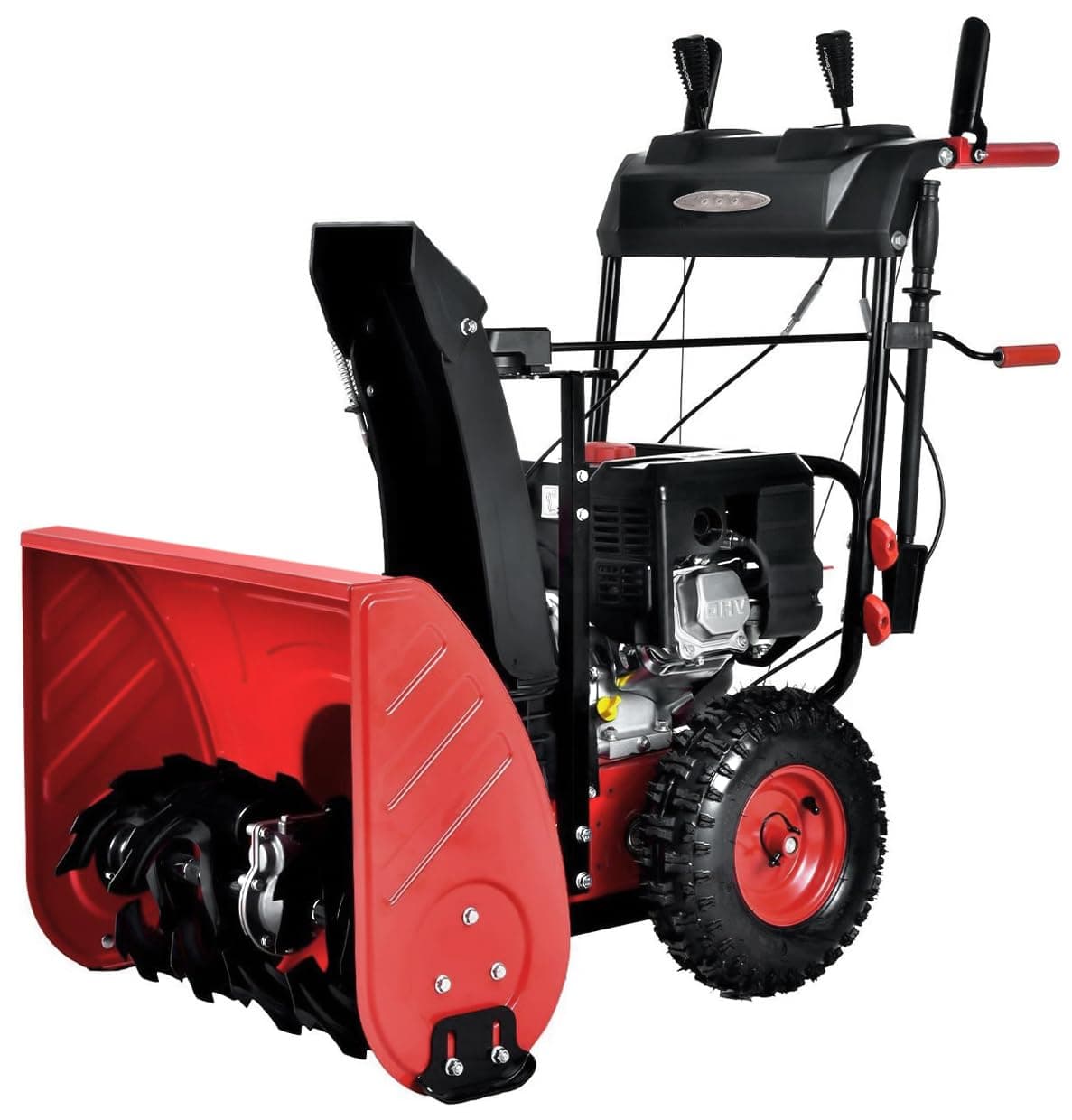 PowerSmart 24-Inch 2-Stage Self-Propelled Gas Snow Blower 212cc Engine with Electric Start, LED Light