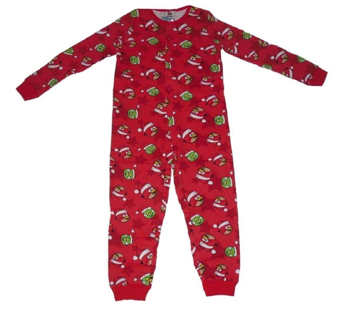 Angry Birds Boys Onesie Pyjamas Official Red Christmas Festive 5-12 Years Old