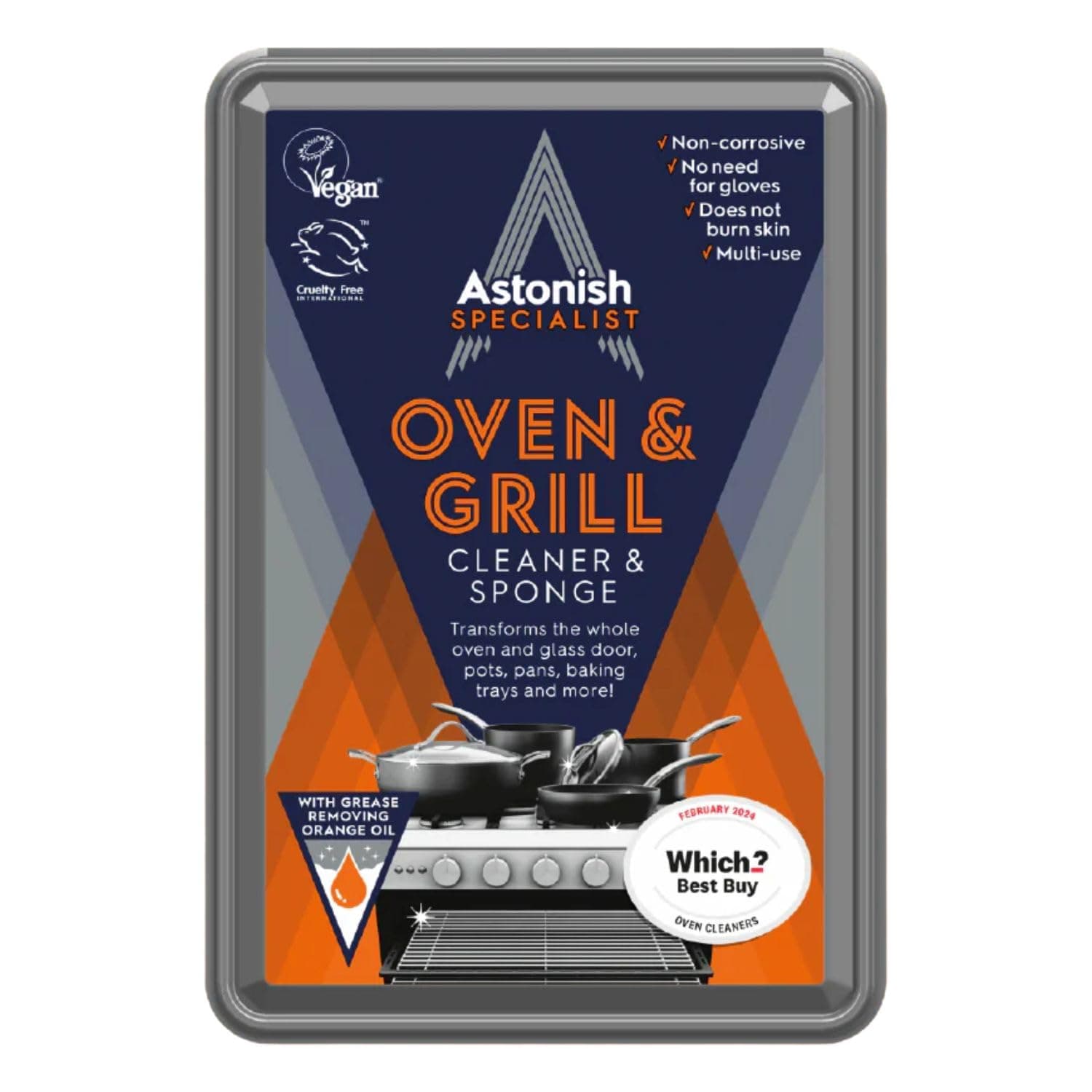 Oven & Grill Specialist Cleaner & Sponge, 250gm, HOAST046