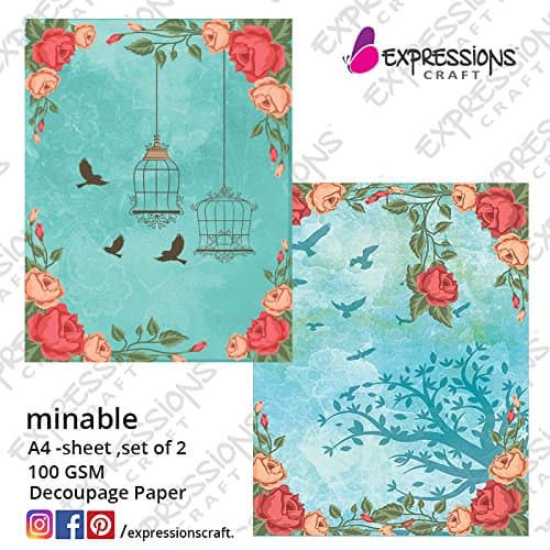 Expressions Craft-Decoupage Paper -Minable