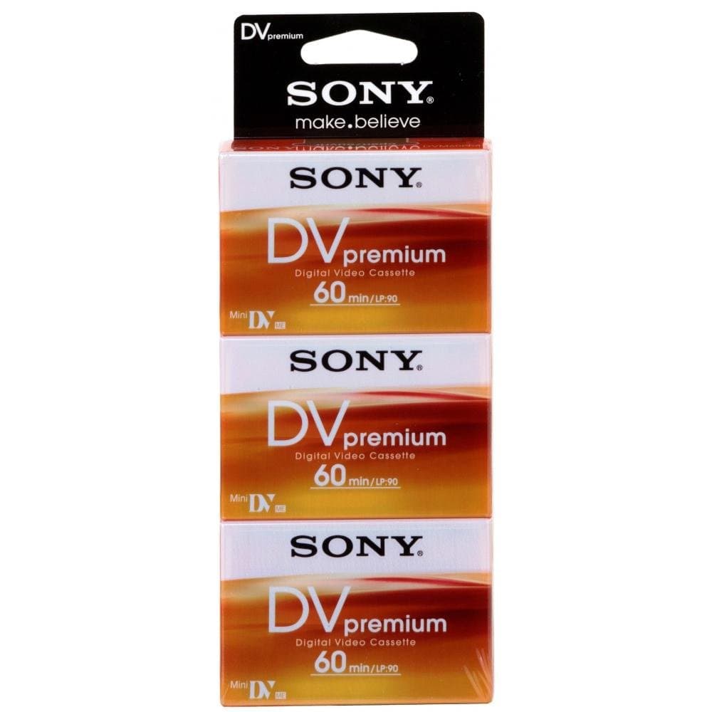 Sony Mini DV Digital Video Cassette Premium 60 minutes (3 Pack)