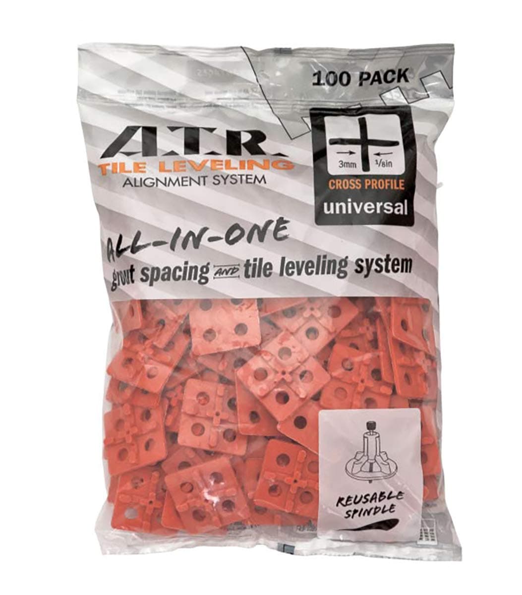 ATR Leveling System - 3UX100 Tile Leveling Alignment System 100 3mm Cross Spacing Plate