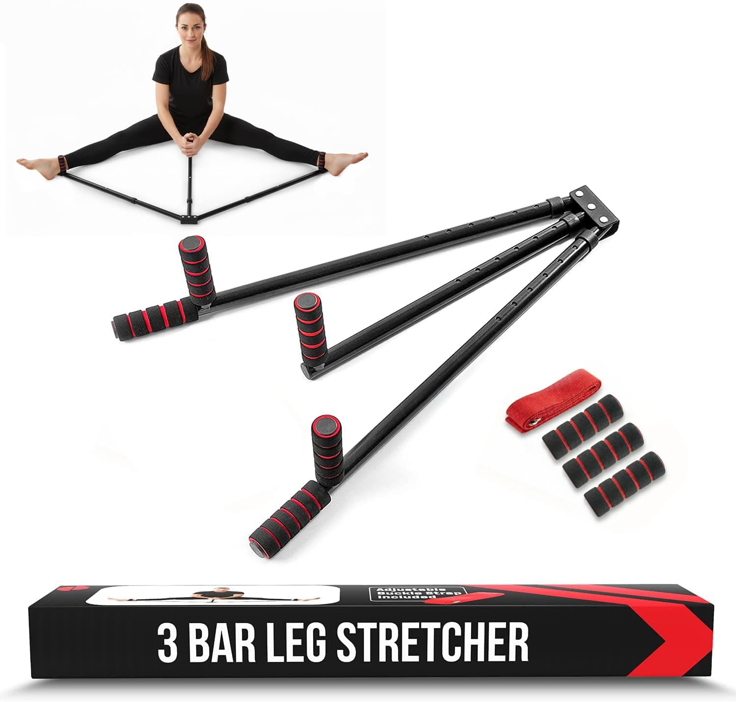 Champs MMA 3-Bar Leg Stretcher - Leg Split Stretcher Machine for Improving Flexibility and Reducing Soreness, Recovery Time, and Injury Potential