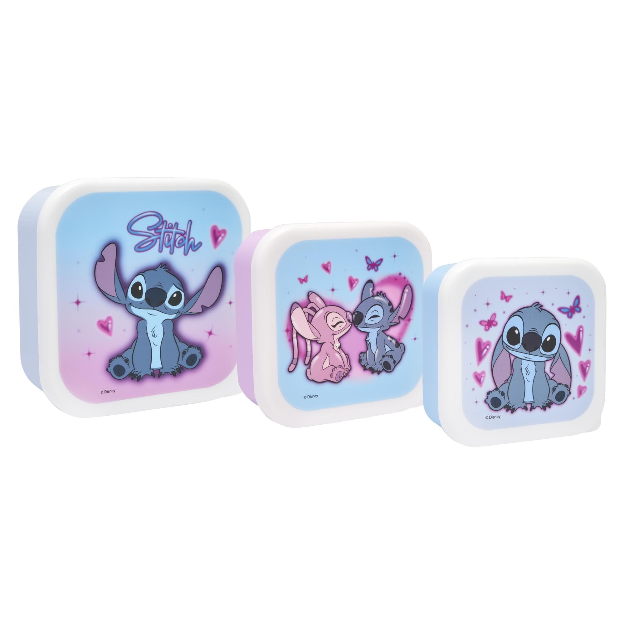 Disney Stitch 3pc set of stackable lunch box