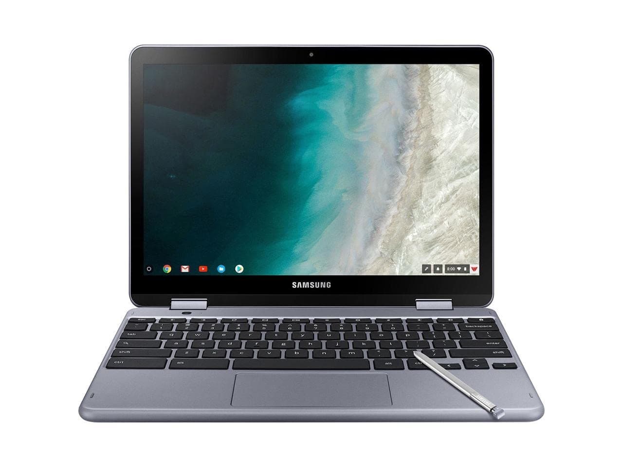 Chromebook Plus V2, 2-in-1, 4GB RAM, 32GB eMMC, 13MP Camera, Chrome OS, 12.2", 16:10 Aspect Ratio, Stealth Silver (XE521QAB-K01US)
