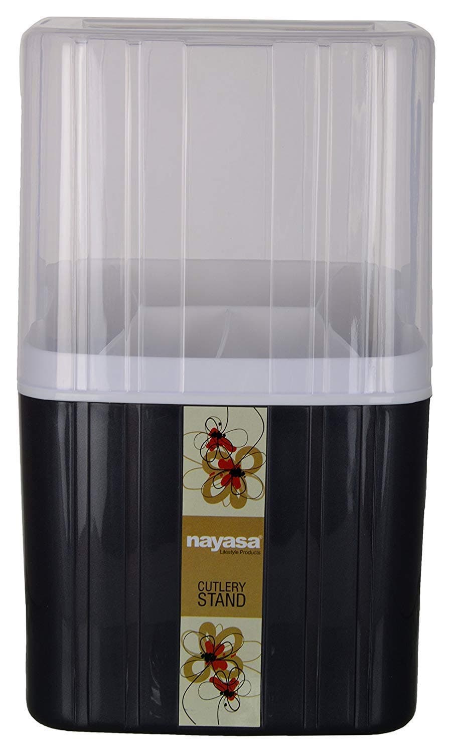 Nayasa Superplast Castle Plastic Cutlery Stand, Grey by Krishna Enterprises