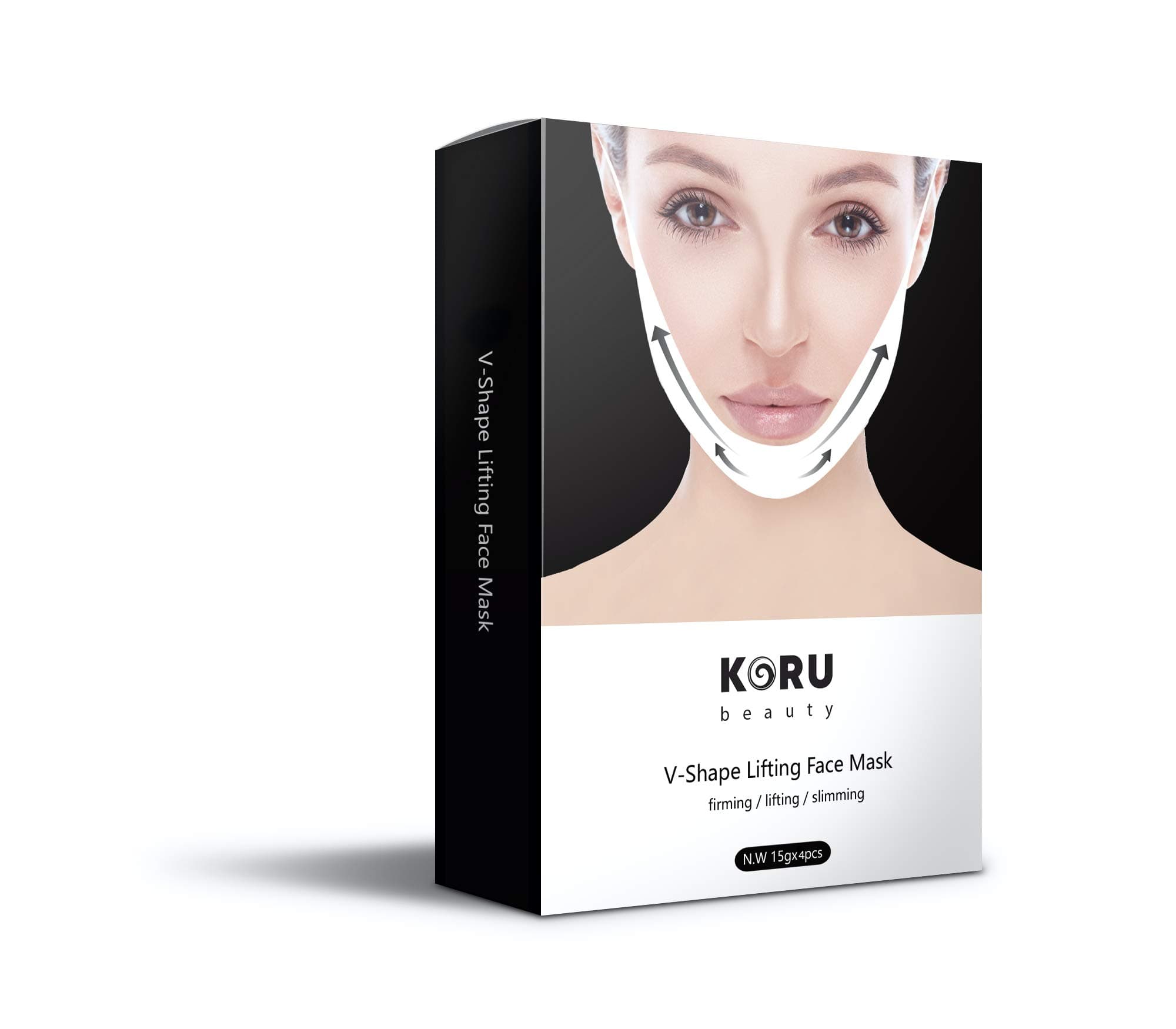 KORU STORE V Line Mask, Face Lift, Lifting Up Patch Double Chin Reducer Neck Contour Tightening Firming Moisturising Collagen, Chin Mask, Shape Face Lifting Patcher (4 in 1)