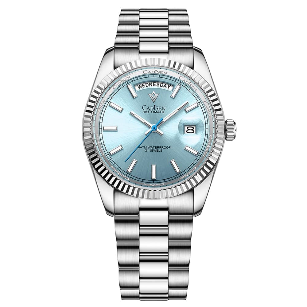 Men's Automatic Watch, MIYOTA 8285 Movement Business Luxury Watch, Sapphire Luxury Mechanical Watch, Waterproof 100 Meter Stainless Steel Watch, Casual Homage, C8215…