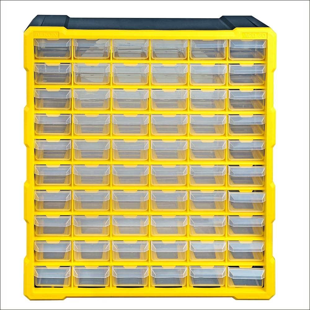 Alkon Plastic 60 Drawers Component Organisers (Aco60) With Multiple Drawers For Small Parts Storage | Jewellery | Pharmacy | Shop| Medicine | Nuts | Screws | Bolts | DIY | Clinic | Hospital