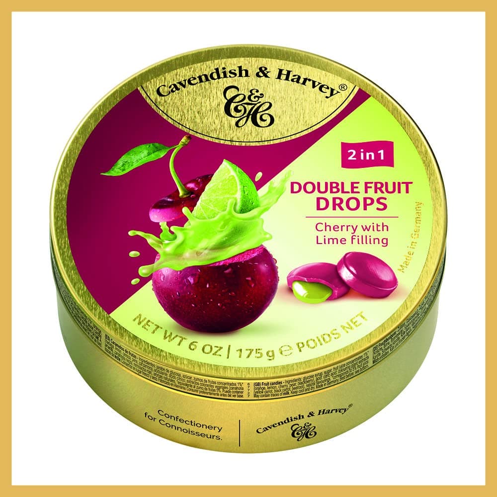 Cherry With Lime Filling Drops - 175 Gm, Germany