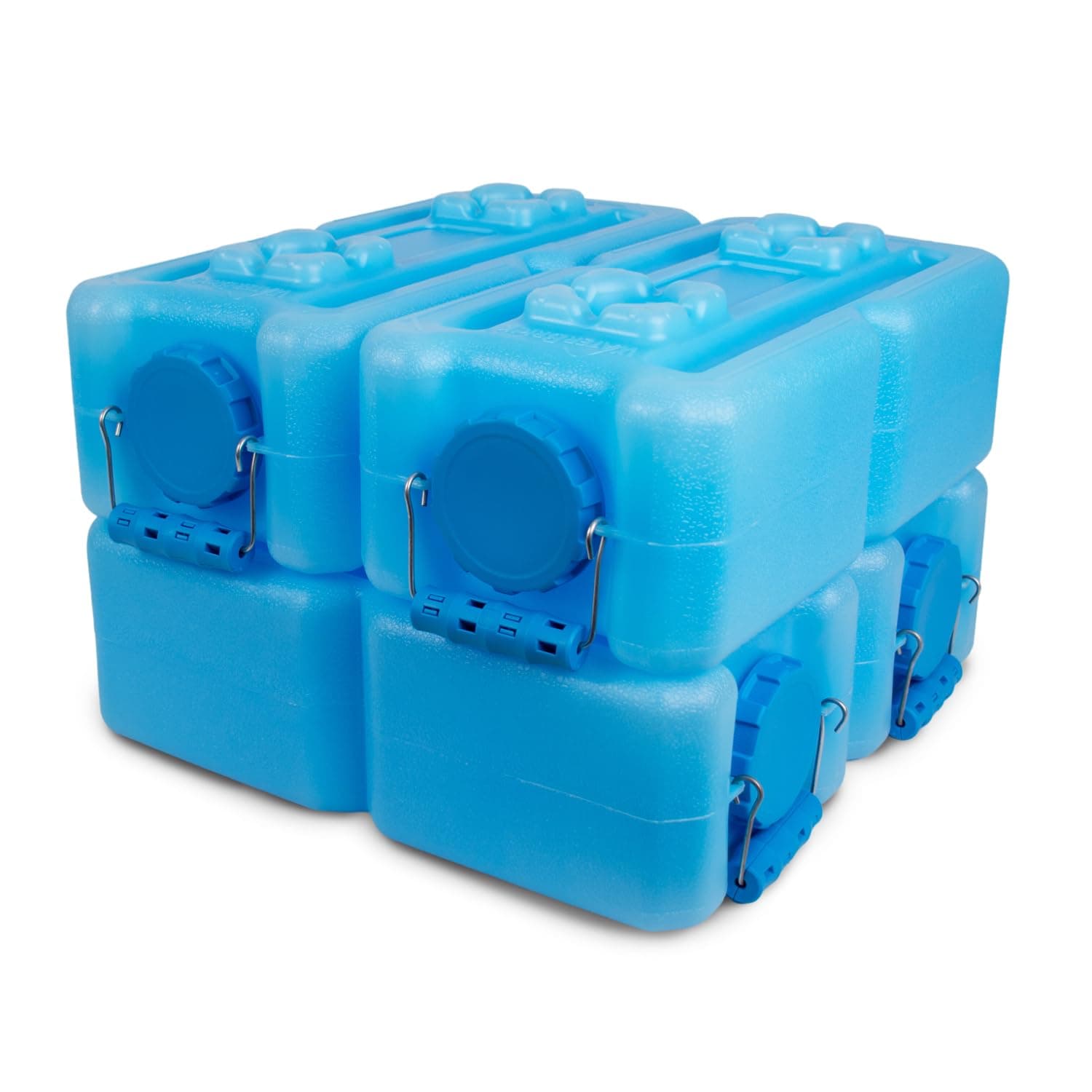 WaterBrick International WaterBrick Water Storage Containers for Emergency Water Storage | 4-Pack of Stackable 3.5 Gallon Water Container Bricks | Food-Grade HDPE Plastic | BPA-Free | STD Blue