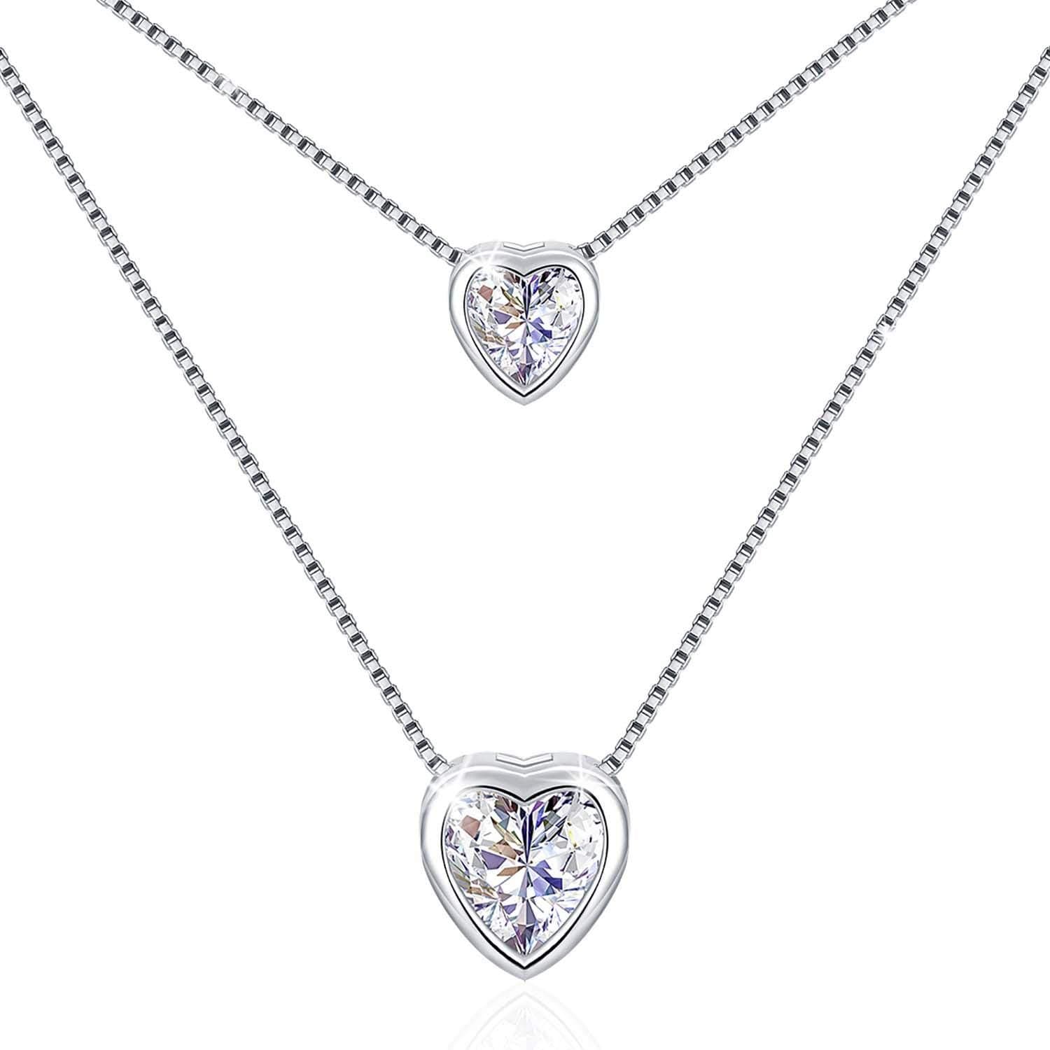 Swarovski Elements 925 Sterling Silver Pendant Necklace for girlfriend JRosee Jewelry JR109