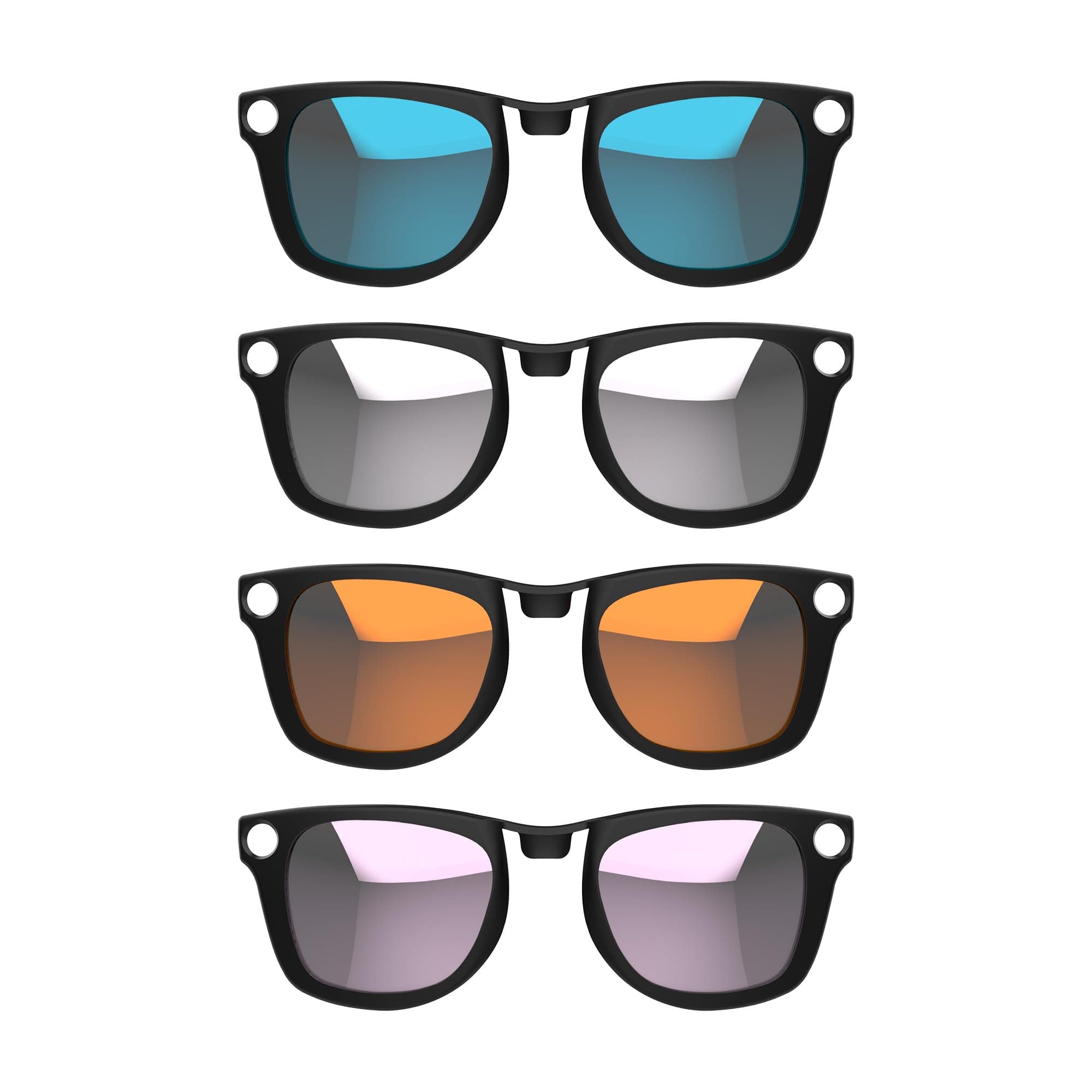 4Pcs Polarized Clip for Ray-Ban Meta Wayfarer & Gen 2 (RW4008/RW4012 Large 53-22), Discoloration Clip-on for Meta Wayfarer Gen 2 Protect Your Eyes, Cool and Fashion (Silver+Blue+Pink+Orange)