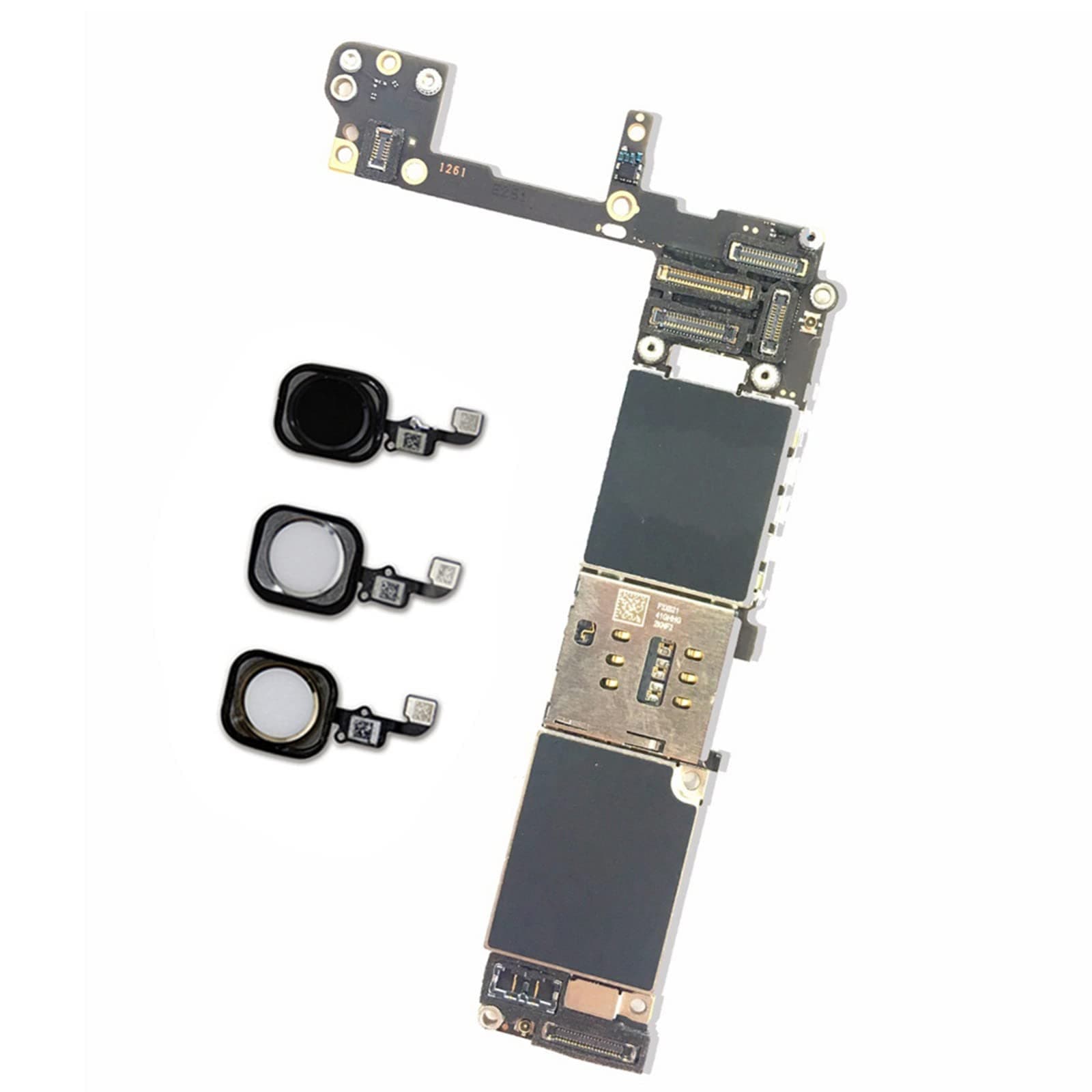 Original Unlocked Motherboard for iPhone 6S Logic Board with/Without Touch ID Function,Mainboard for iPhone 6S br>(Color:64gb Gold)