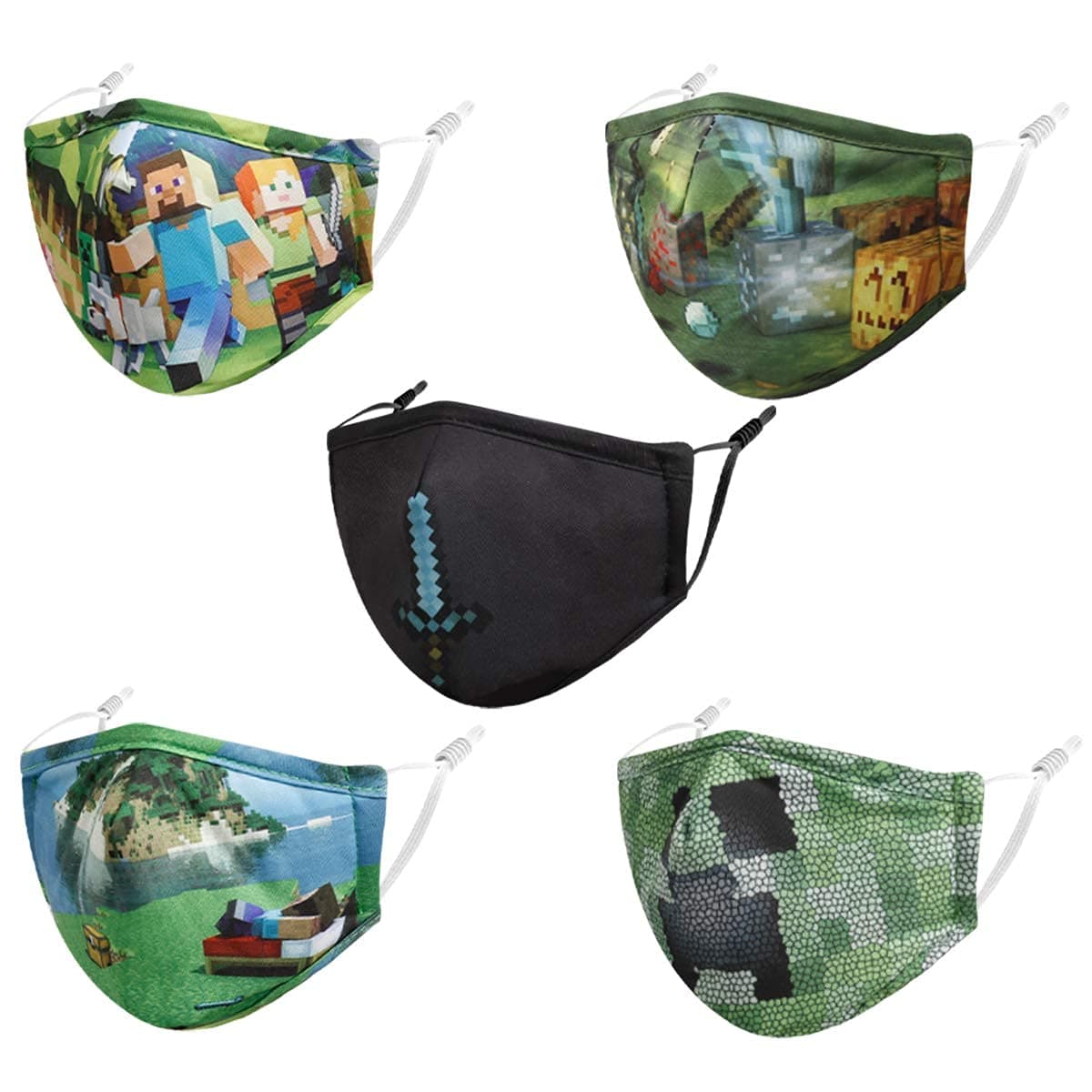 Washable Kids Face Mask with Adjustable Ear Loops Reusable for Children Gift