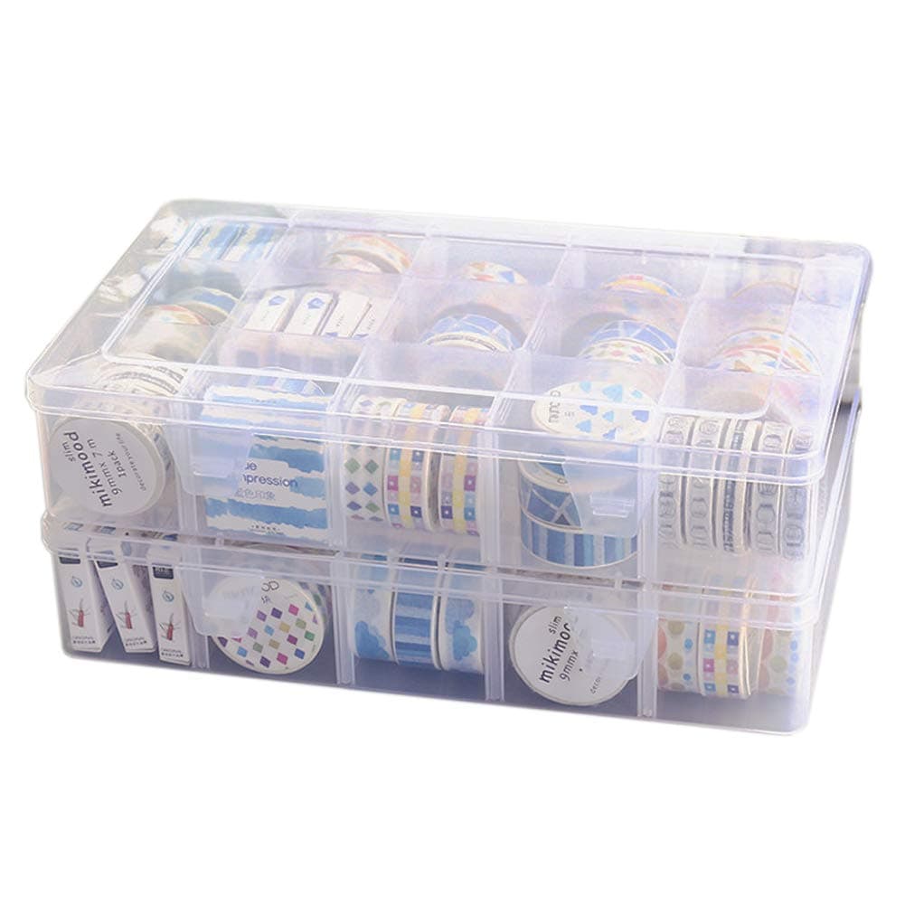 comfso Plastic Jewelry Box Organizer Storage Container