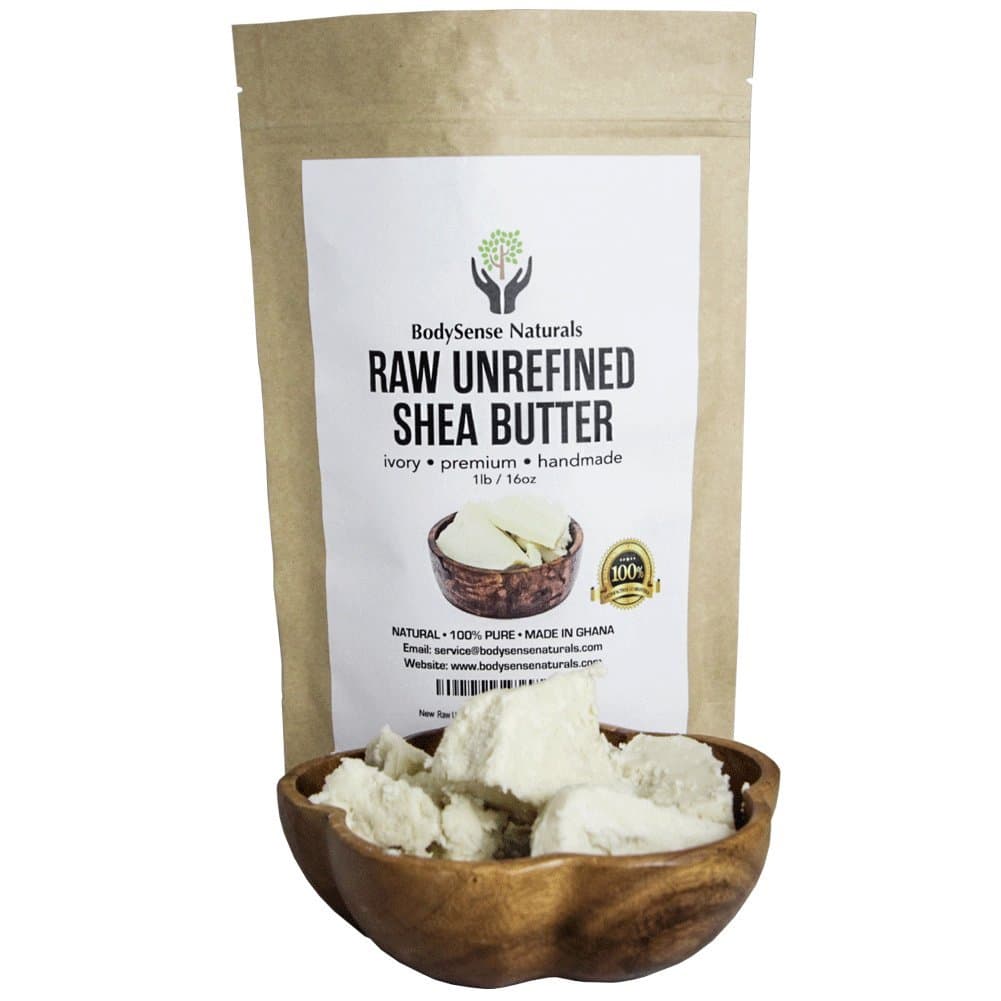 Pure Raw African Premium Shea Butter Helps Condition & Soften Skin by BodySense Naturals. Our Better Shea Butter can be used Alone or in DIY Lotion, Soap, Body Butters, Eczema & More! 1 lb (16 oz)