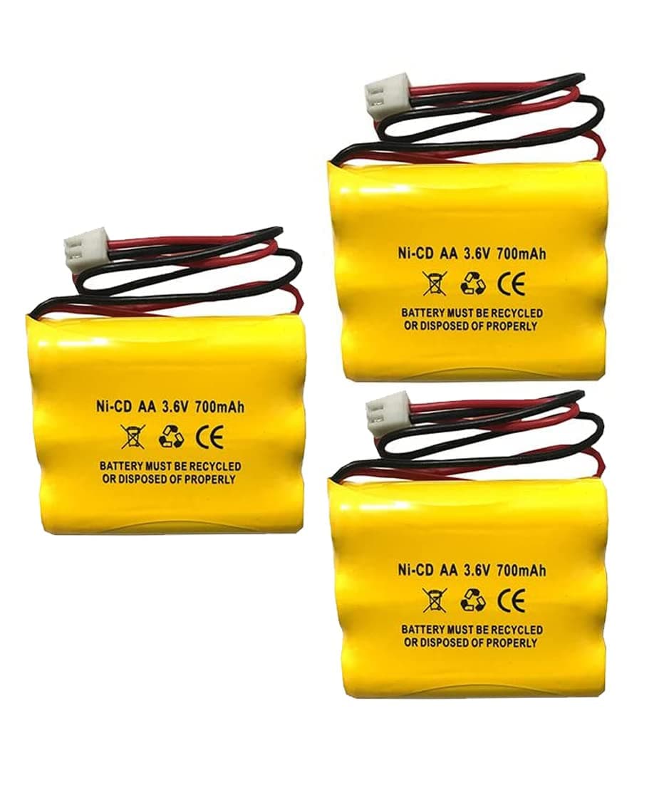 (3 Pack) Lowes 253799 OSA230 LEDR-1 AA900MAH Unitech 6200RP 3.6v 700mah Exit Sign Emergency Light NiCd Battery Replacement