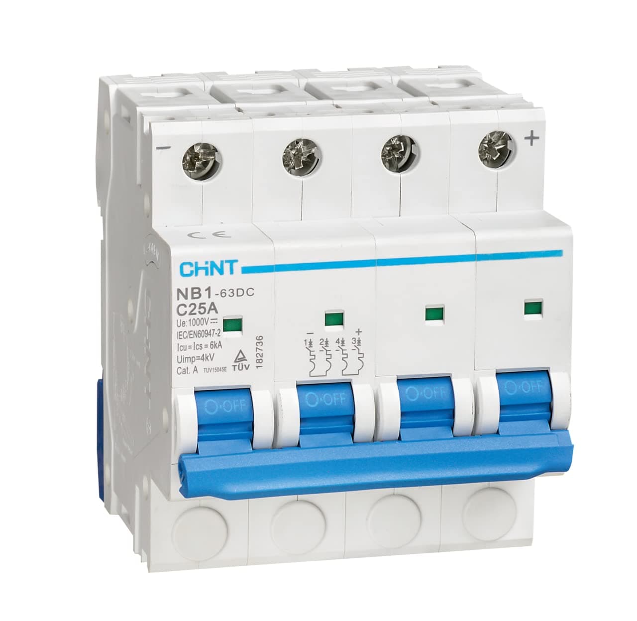 CHINT DC MCB 1000V 4P C16A CHINT MINIATURE CIRCUIT BREAKER