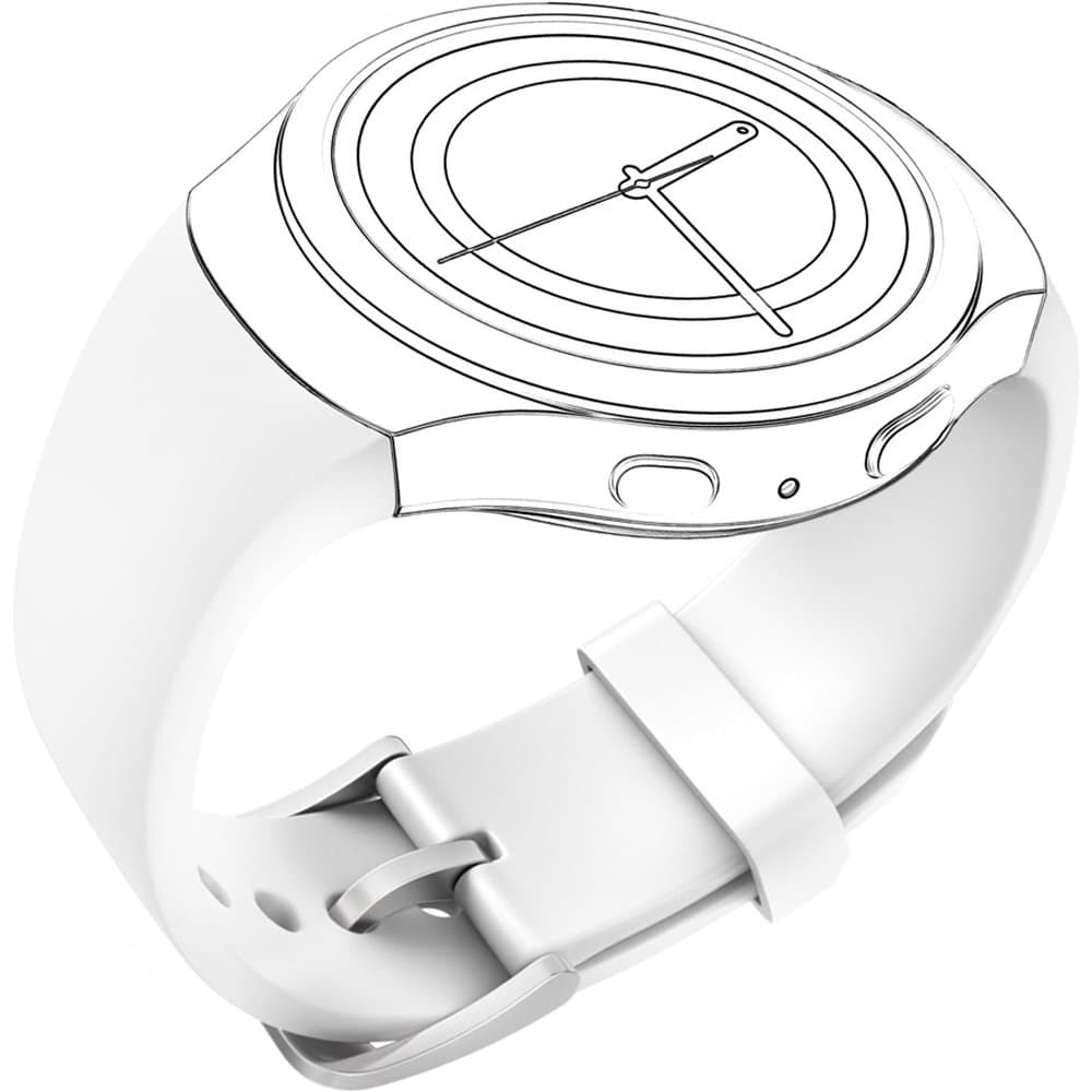 CoJerk Silicone Watch Band for Samsung Gear S2 (White)