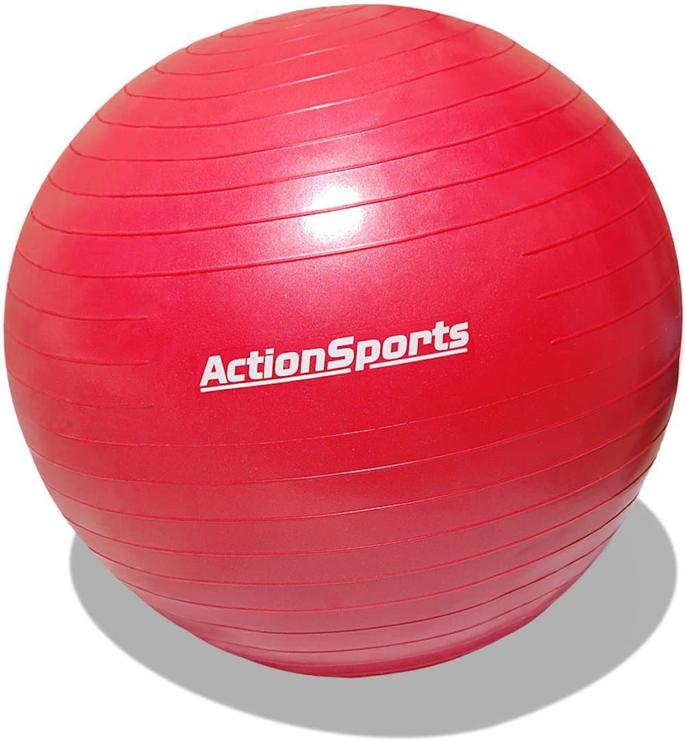 Action Sports Anti-burst Exercise Stability Ball with Pump (Red (70 cm))
