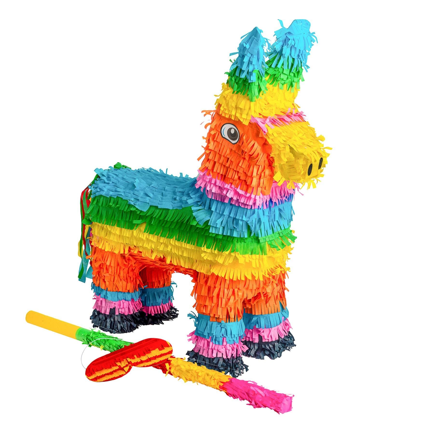 Fax Potato Donkey Cardboard Piñata - 40cm x 13cm x 55cm - Fill Your Own Kids Party Decoration