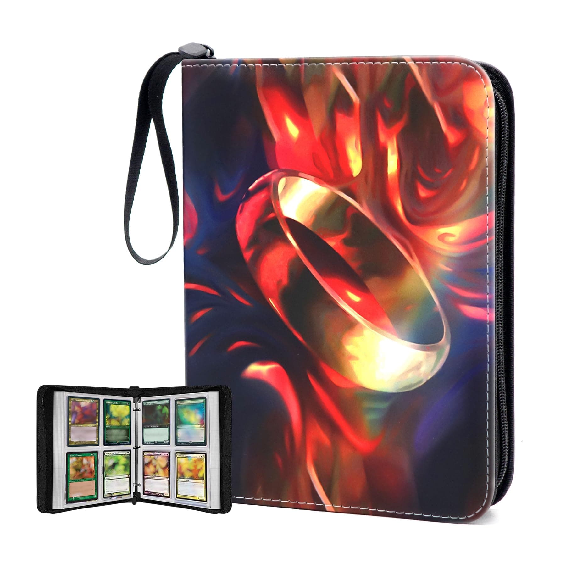 400 Pockets Trading Card Binder for MTG/YGO/TCG Cards,Portable Waterproof Card Storage Bag with Removable Sleeves, Card Book for Magic the Gathering Lord of the Rings