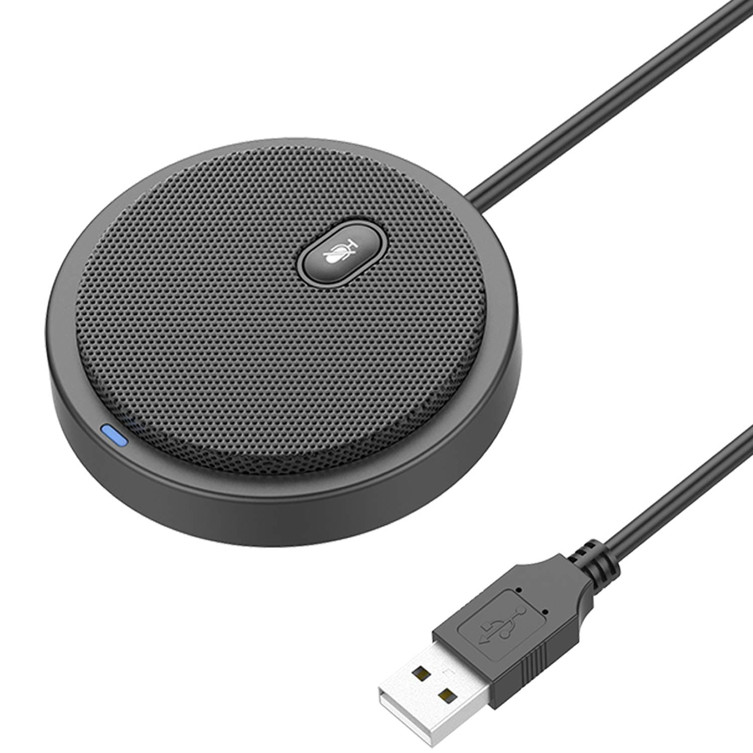 Bonke 2020 Upgraded USB Conference Mic for Computer, 360° Omnidirectional, Plug & Play, Windows macOS, Ideal Gift